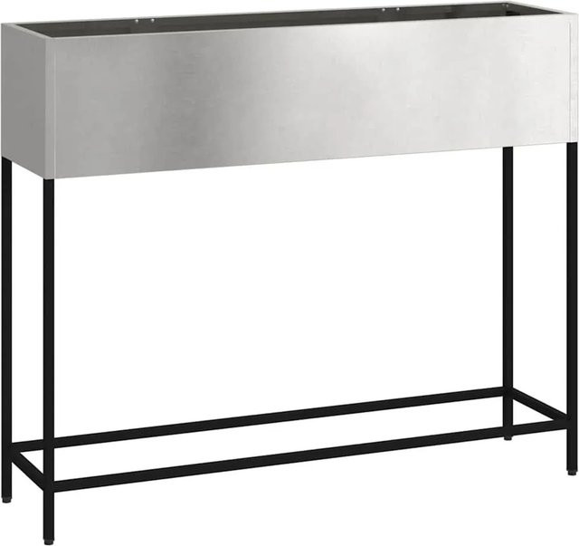 vidaXL Hochbeet Gartenpflanzer aus Edelstahl in Silber, B/T/H: 100 x 26 x 82 cm - Bild 1