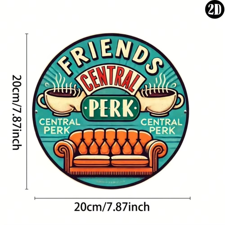 CIFBUY Friends Central Perk Metall-Wandkunstschild zur Wandmontage - Bild 2