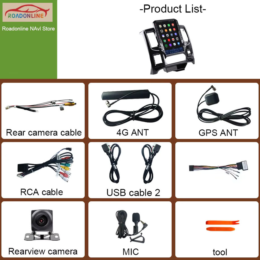 roadonline Android 15 Autoradio 14,5 Zoll für Dodge RAM 1500 2500 2008-2012 mit kabellosem Carplay, GPS-Navigation und Multimedia-Player in Schwarz - Bild 5