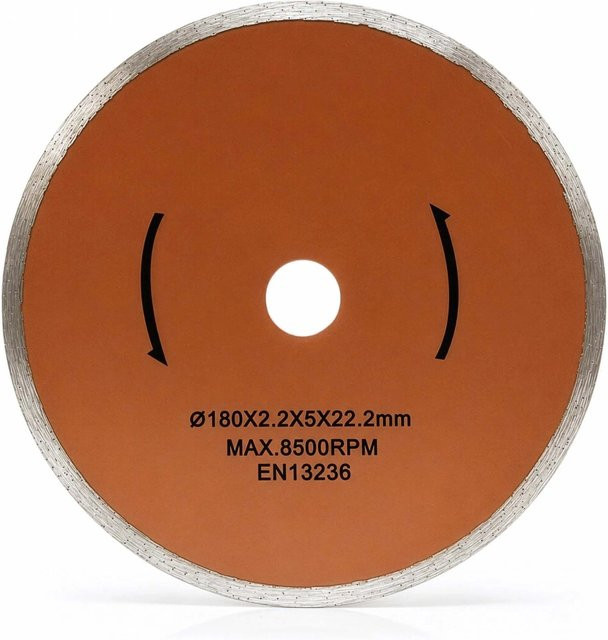 Wiltec Ersatztrennscheibe für elektrische Fliesenschneider und Nassschneider, Durchmesser: 180 mm - Bild 1