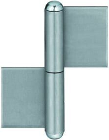 SIMONSWERK Anschweißband KO 4 aus Stahl in Silber, 2-teilig, B: 100 mm, H: 30 mm, T: 9 mm, Dicke: 3 mm - Bild 1