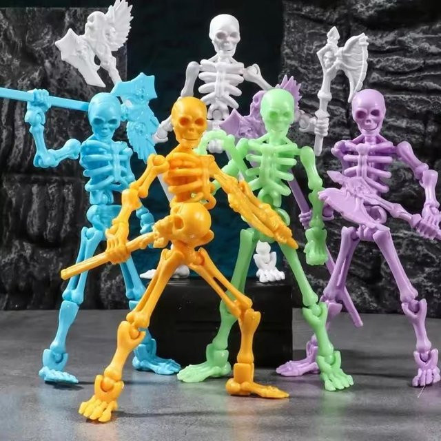 BC Pet Supplies DIY Skelettfiguren, Kunststoff, bewegliche Mini-Skelette, adults - Bild 1