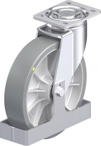Blickle Stahlblech-Lenkrolle LH-ALTH 252K-AS-FS in Silber, Rad-Durchmesser: 250 mm, Tragfähigkeit: 900 kg - Bild 1