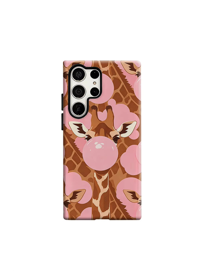 Giraffe Bubble Fun Handyhülle für Samsung Galaxy S26 S25 S24 S23 Ultra Plus, stoßfeste Doppelschicht Rückabdeckung, mehrfarbig - Bild 6
