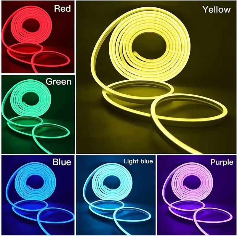 Acosh Neon Flex RGB LED-Lichtstreifen mit Bluetooth Smart-Steuerung und Fernbedienung, USB 5V, Multicolour, 5m - Bild 5