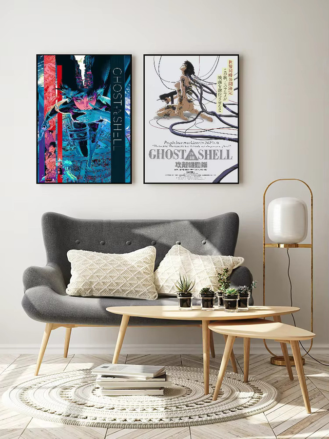 Kayou Ghost In The Shell Anime Poster Selbstklebender Wasserdichter Wandaufkleber aus Papier für Kaffeehaus, Bar und Zimmer - Bild 7