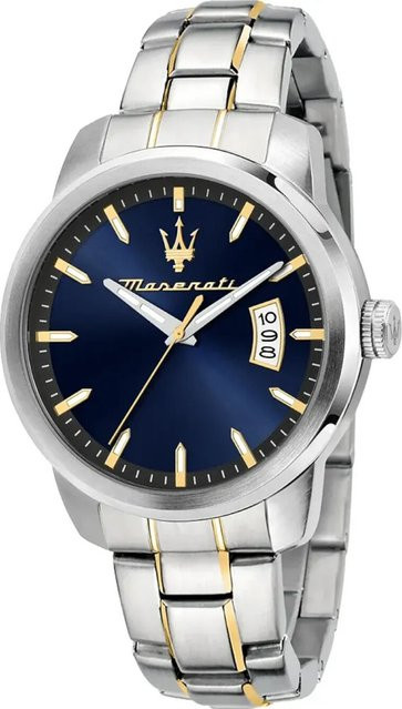 Maserati Herrenuhr Successo, Quarz, Edelstahl, Blau, 42 mm, 5 ATM - Bild 1