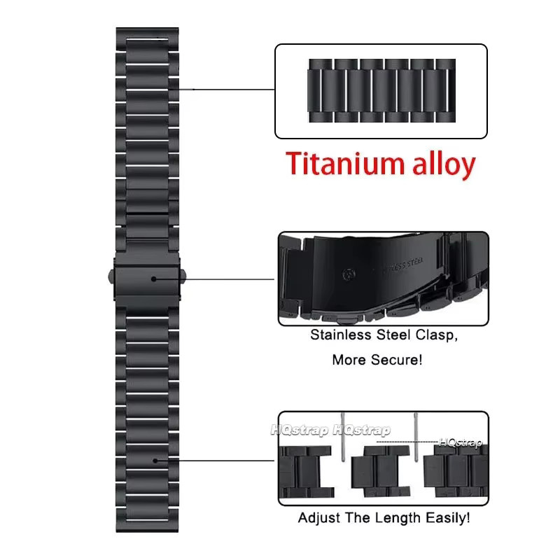 HQstrap Uhrenarmband Titan, Schwarz, Herren - Bild 3
