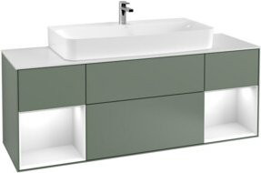 V&B Waschtischunterschrank Finion in Grau lackiert, B/T/H: 160 x 50,1 x 50,1 cm - Bild 1