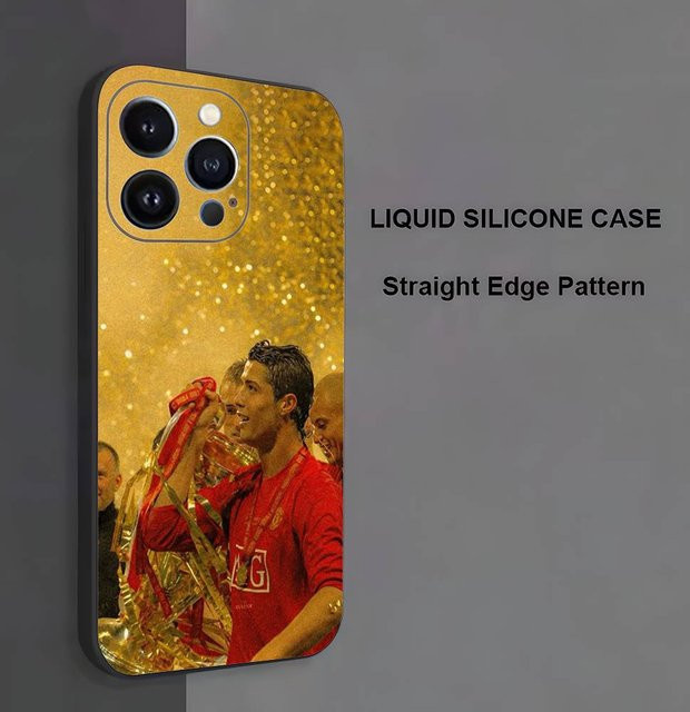 Handyhülle Fußballstar R-Ronaldo-ES-7 aus weichem Silikon für iPhone 17, 16, 15, 14, 13, 12, 11, Pro Max, XS, X, XR, SE, Mini, 8, 7 in Schwarz und Multicolour von mart08 - Bild 1