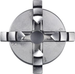 Proxxon Vierbacken-Drehfutter in Silber, zentrisch spannend, für FD 150/E - Bild 1