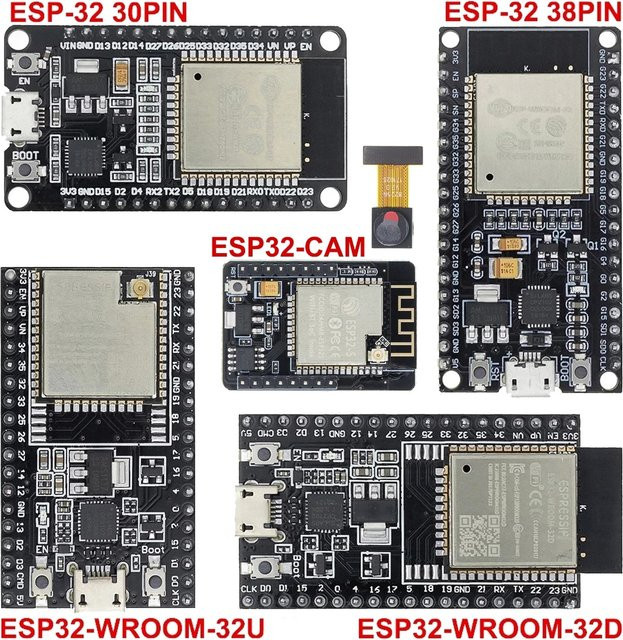YANXD ESP32 Entwicklungsboard mit WiFi und Bluetooth in Schwarz - Bild 1