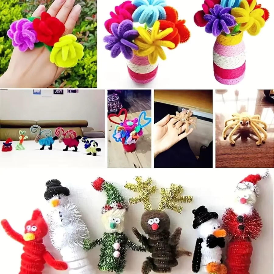 300 Stück Pfeifenreiniger in Mischfarben für Bastelarbeiten und DIY-Dekorationen, Länge: 30 cm - Bild 5