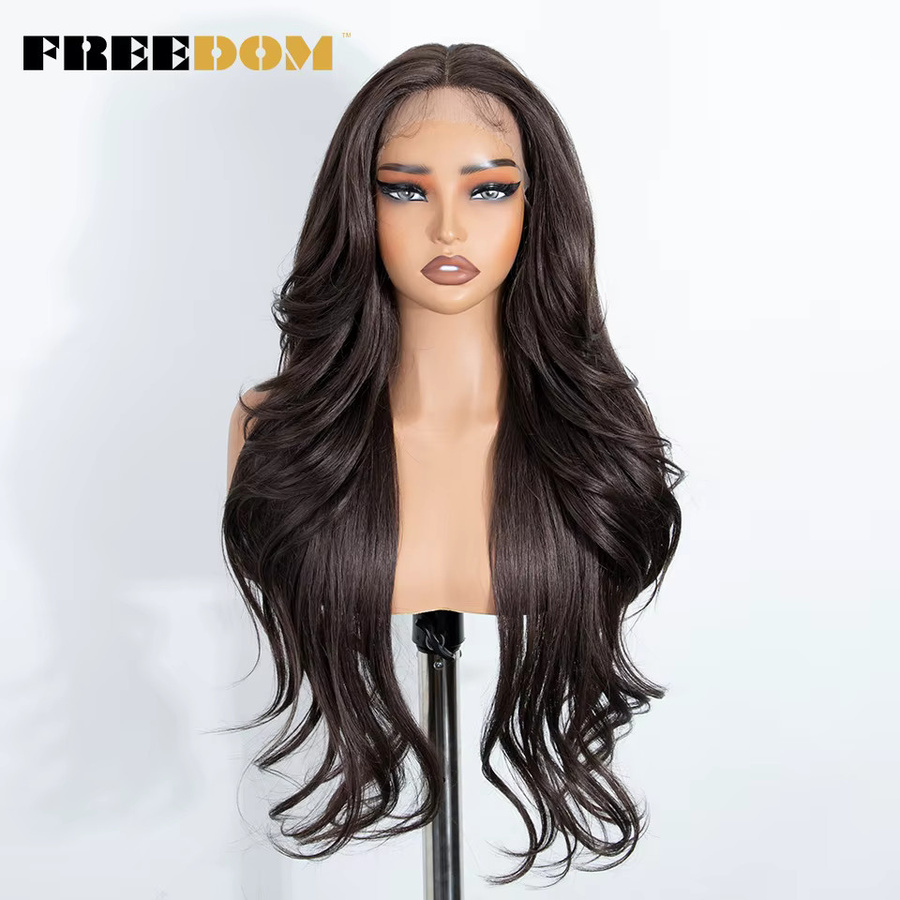 FREEDOM Lace-Front-Perücke, gewellt, Ombre Braun Blond, Damen - Bild 2