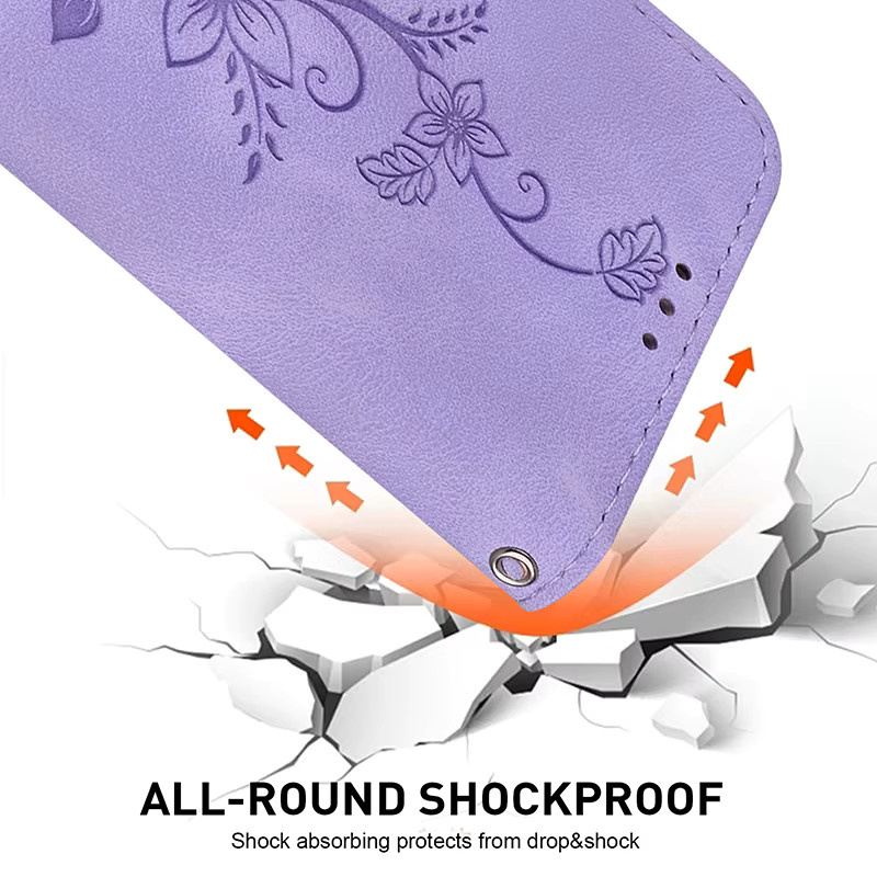 Leder-Schutzhülle Stand Flip Wallet Case für Motorola Moto Edge 40 Neo G06 G54 G84 G14 G15 G35 G34 G64 5G G04 G24 G05 G67 G85 E14 in Schwarz und Lila - Bild 3