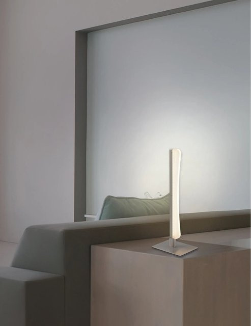 Näve LED-Tischleuchte Bones 2 in Chrom mit transparentem Acrylglas, Höhe: 38 cm - Bild 1