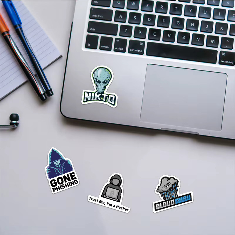 50 Stück Hacker Aufkleber aus wasserfestem Vinyl in Multicolour für Laptop, Auto, Wasserflaschen und Skateboard - Bild 2