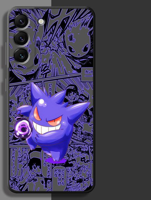 P-Pokemons Gengar Handyhülle in Purple für Samsung Galaxy A21s A22 A23 A25 A33 A34 A52s A53 A54 A55 A71 A26 A36 A56 Cover - Bild 1