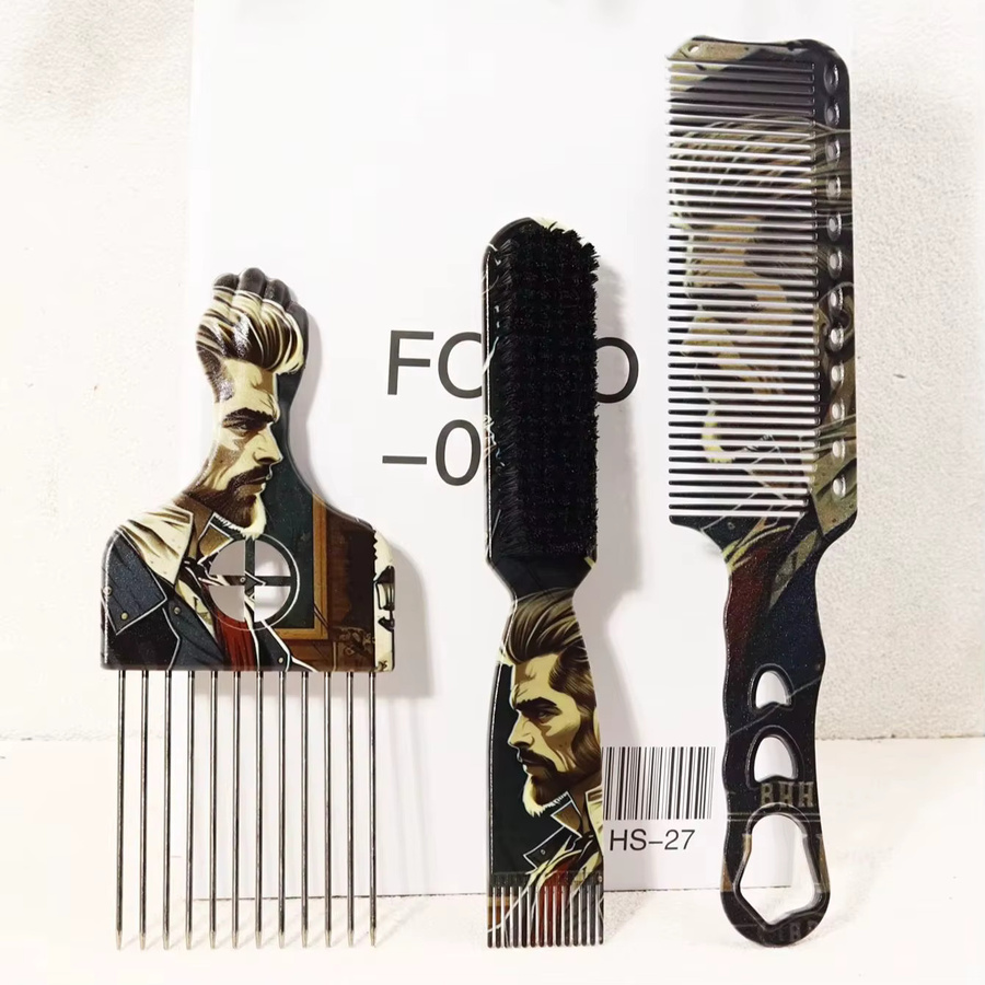 HUAKAISI Haarschneide- und Reinigungswerkzeuge, 3-teilig, Herren - Bild 2
