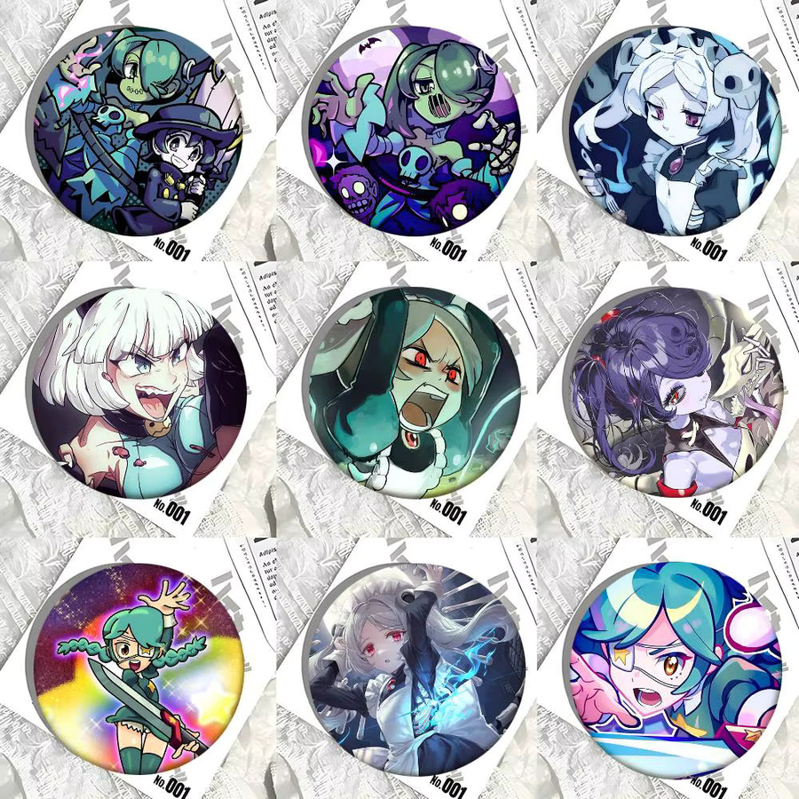 Brosche Skullgirls Rundes Abzeichen, Anstecknadel - Bild 2
