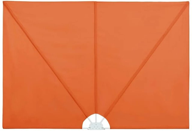 vidaXL Faltbarer Terrassen-Seitenfächer aus Polyester und Stahl in Terracotta-Rot B/H: 400 x 200 cm - Bild 1