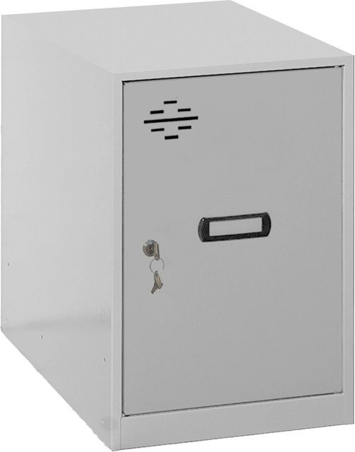 PROREGAL Schließfachwürfel AMEGO Spind Schließfach Garderobe aus Metall in Grau, H x B x T: 47,5 x 40 x 50 cm - Bild 1