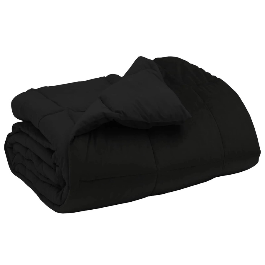 vidaXL Winterbettdecke aus Mikrofaser in Schwarz, B/H: 135 x 220 cm - Bild 2