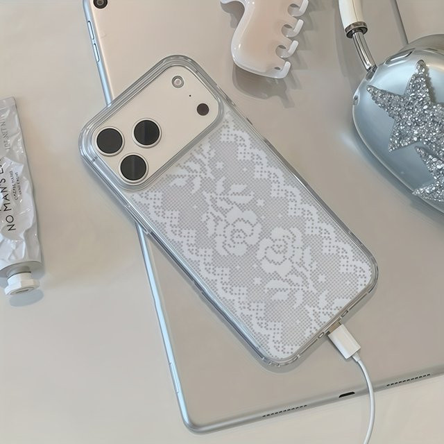 Clmj Weiße Spitzen-Handyhülle für Samsung Galaxy A-Serie 4G und 5G - Bild 1