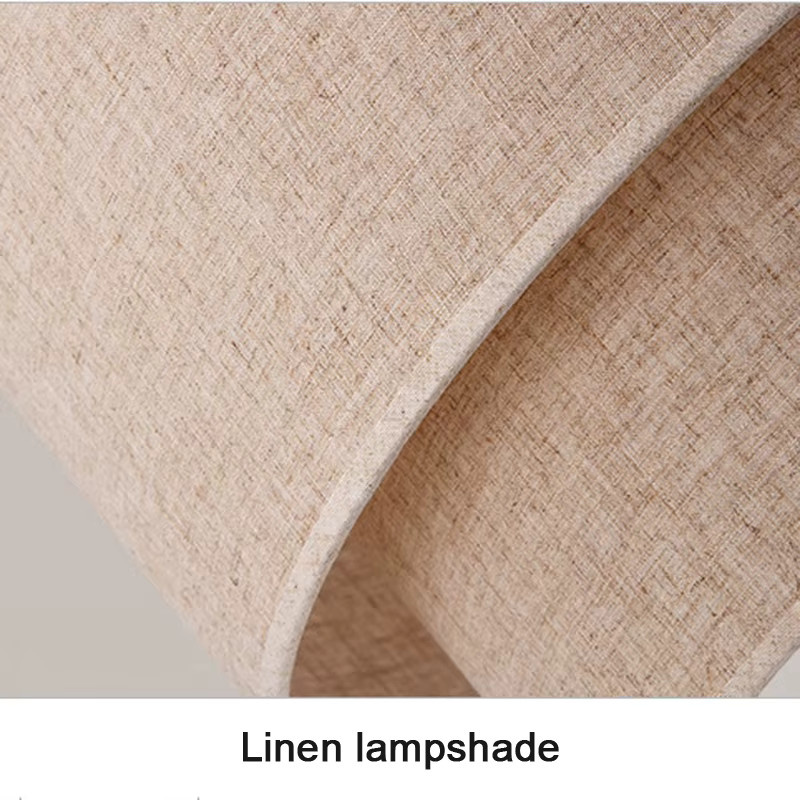 Ynhaw Moderne Pendelleuchte aus Leinen und Metall im Pastoral-Stil für Esszimmer, Wohnzimmer oder Schlafzimmer, Schwarz, Weiß oder Beige - Bild 4