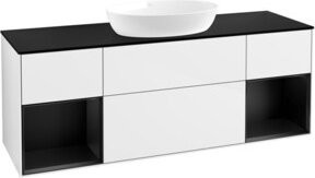 V&B Waschtischunterschrank Finion mit Wandbeleuchtung, Farbe: Weiß lackiert, Breite: 160 cm, Tiefe: 50,1 cm, Höhe: 50,1 cm - Bild 1
