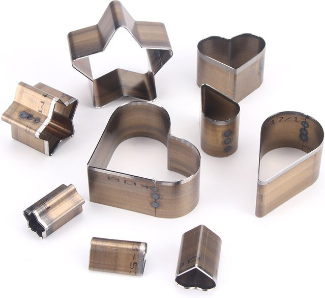 3-teiliges Lederpräge- und Stanzen-Set aus Metall für DIY-Herzanhänger in Silber - Bild 1