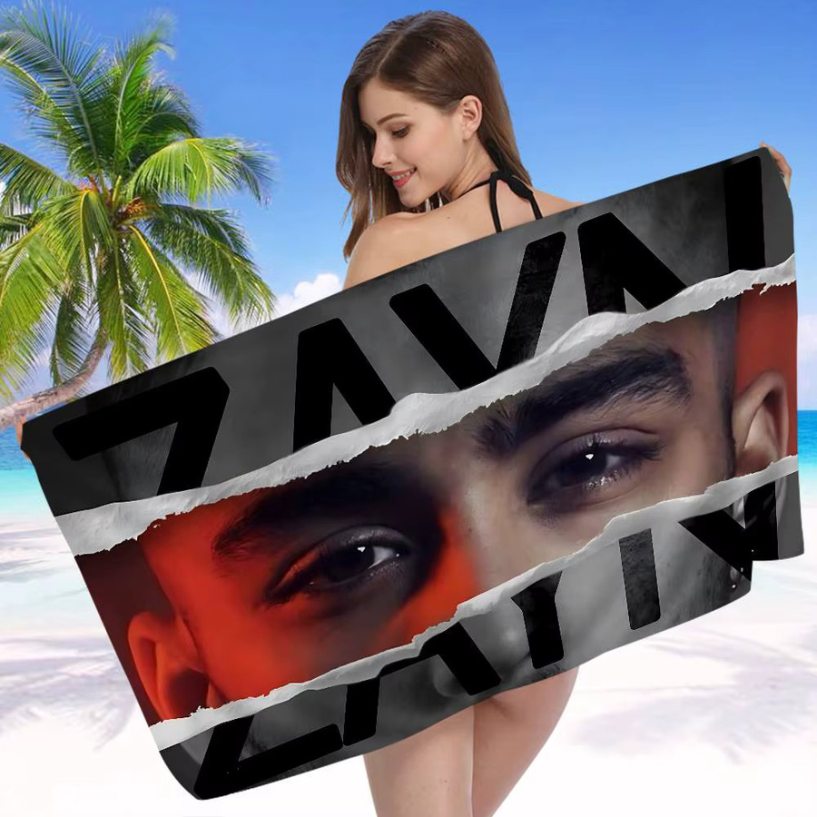 Singer Zayn Malik Strandtuch für Kinder aus Mikrofaser, bunt, schnell trocknend und sandfrei - Bild 4