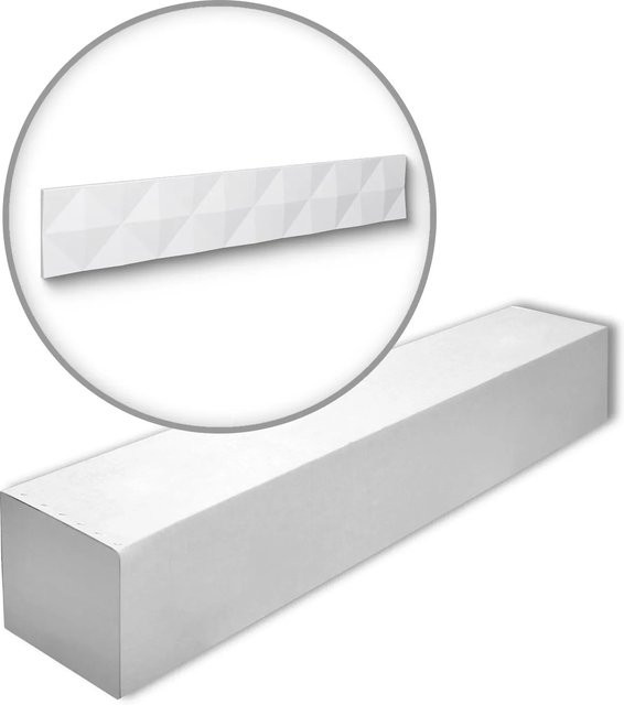 NOEL & MARQUET NMC PYRAMID-Box ARSTYL 3D Wandpaneele Set aus Polyurethan Hartschaum in Weiß, 0,88 m2 - Bild 1