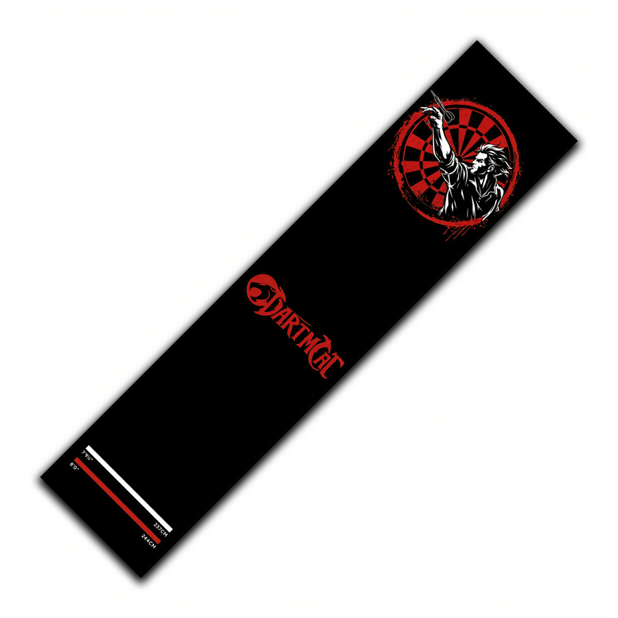VIKAMA Dart-Wurfmatte, Rutschfeste Dartmatte mit Distanzmarkierung - Bild 5