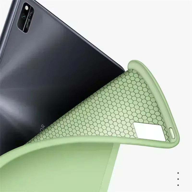 Weiche Silikon Schutzhülle für Lenovo Idea Tab Pro 2025 TB373FU und Xiaoxin Pad Pro 12,7 2025 TB375FC mit Standfunktion in Schwarz und Grün - Bild 3