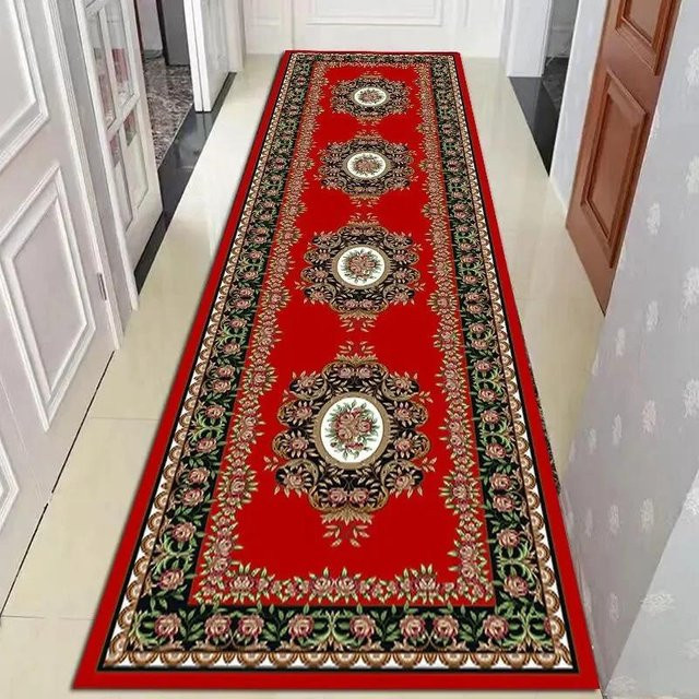 Waschbarer Korridor-Teppichläufer Super Six in Rot mit orientalischem Design, Breite: 60 cm, Länge: 100 cm - Bild 1