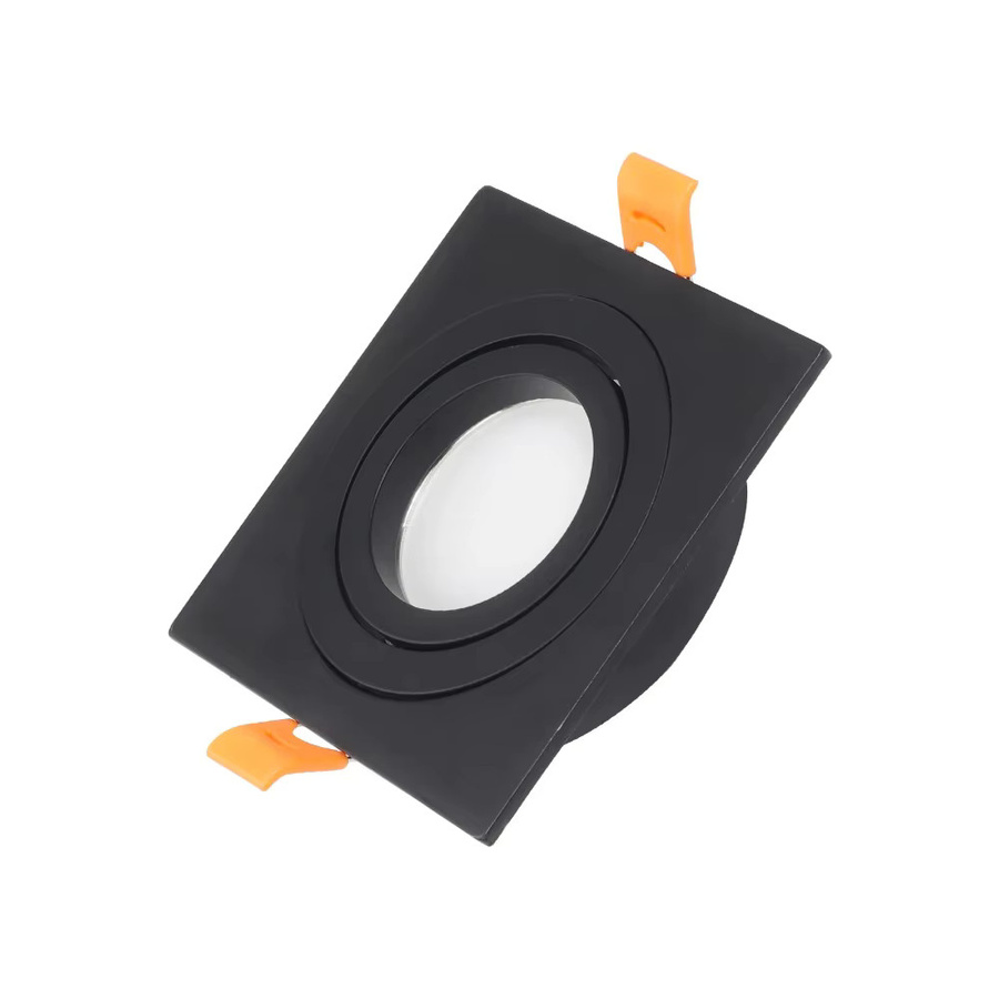 JOYINLED 10er Set Downlight Montage Rahmen für GU10 Birnen, runde Einbau Decken Spots aus Kunststoff in Schwarz für Schlafzimmer und Küche - Bild 3