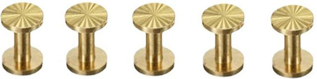 Chen-Wei Chicago Schrauben aus Messing in Gold, 10 Stück, B/T/H: 10 x 7 mm - Bild 1