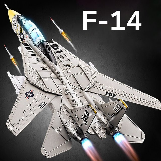 MAKEDA F-14 Tomcat A-10 Thunderbolt II Kampfflugzeug Modell, 1:32, mit Sound und Licht - Bild 1