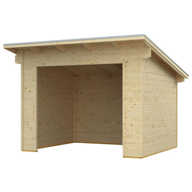 SKANHOLZ Gartenhaus Ole aus Holz in Beige, B/H/T: 340 x 249,5 x 250 cm - Bild 3