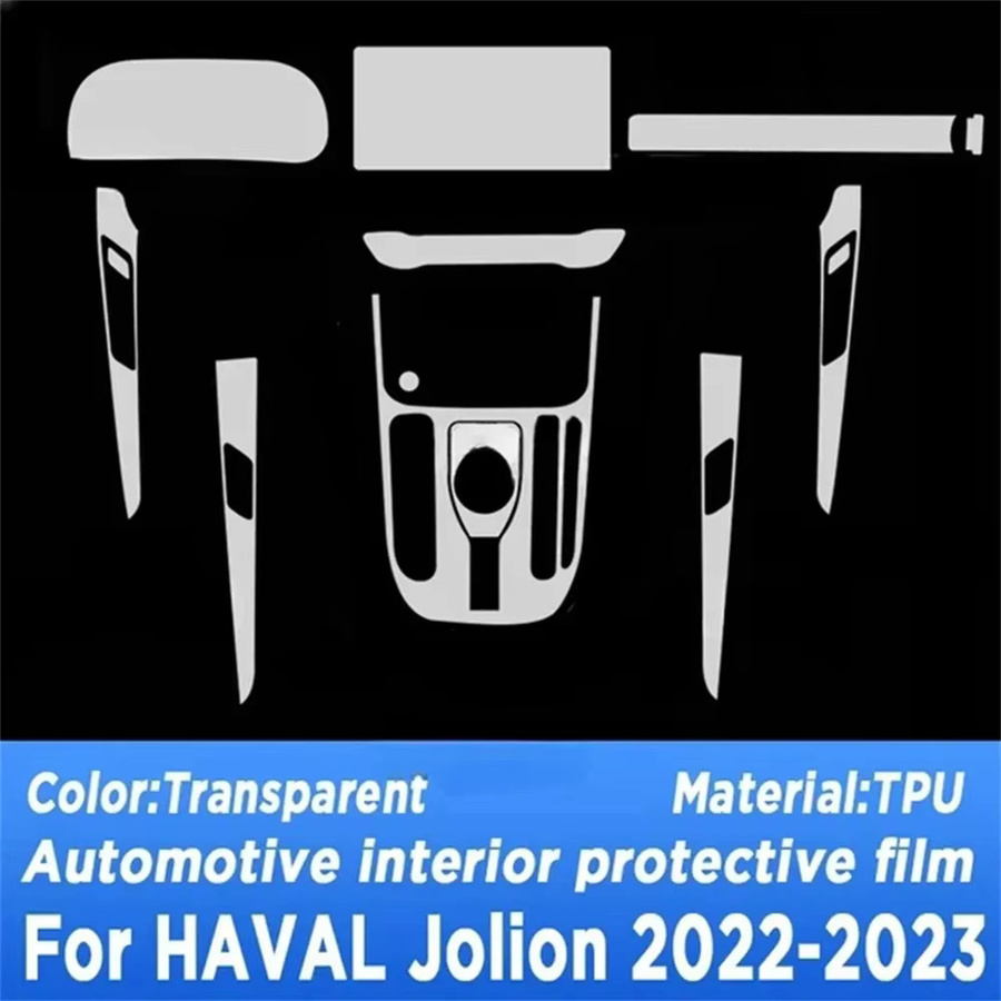 Anti-Scratch TPU Schutzfilm für die Mittelkonsole und das Armaturenbrett von Haval Jolion, Transparent - Bild 2