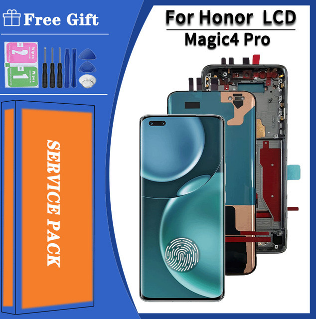 Honor Magic 4 Pro Ersatzdisplay mit 6,81 Zoll AMOLED Touch Screen in Schwarz - Bild 1