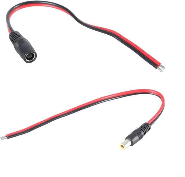 C1FE DC7909 Adapterkabel 7,9 mm x 0,9 mm männlich/weiblich, 14AWG Pigtail-Kabel für Solarpanels und tragbare Stromversorgung, Schwarz - Bild 1