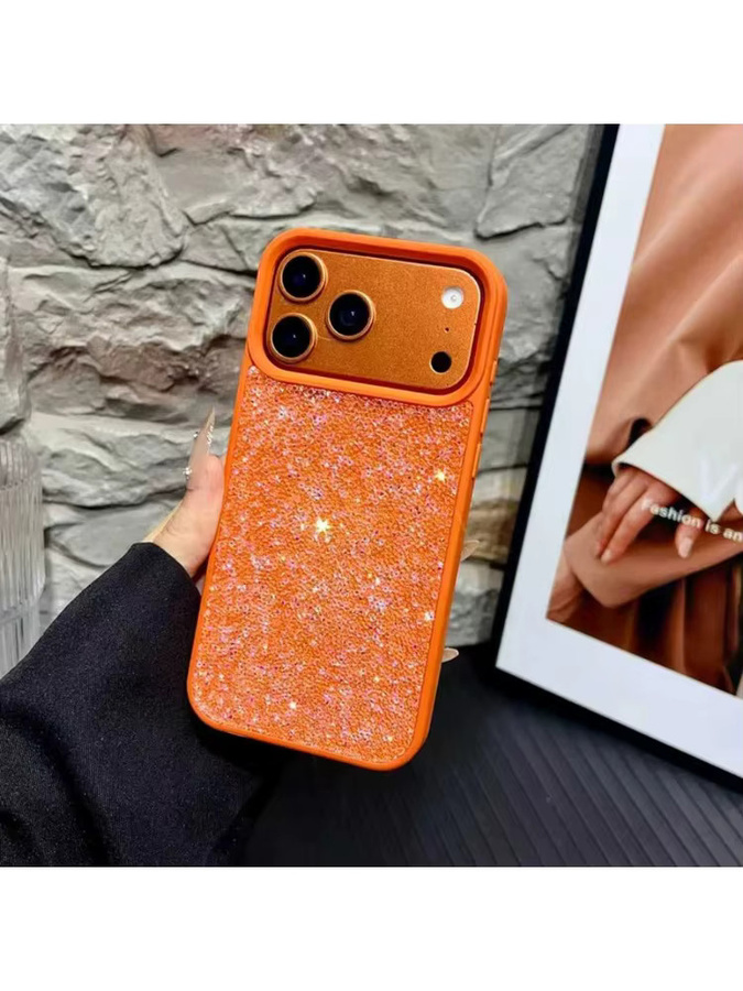 Glitzer-Handyhülle mit Diamanten besetzter Strass-Abdeckung für Apple iPhone 17 Air 16 15 14 13 12 Pro Max Plus in Weiß - Bild 4