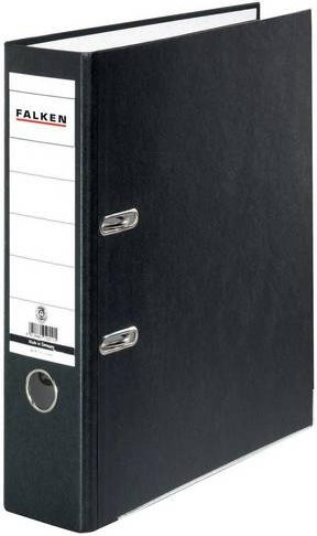 Falken Recycolor Ordner DIN A4 in Schwarz mit 80 mm Rückenbreite aus Kraftpapier - Bild 1
