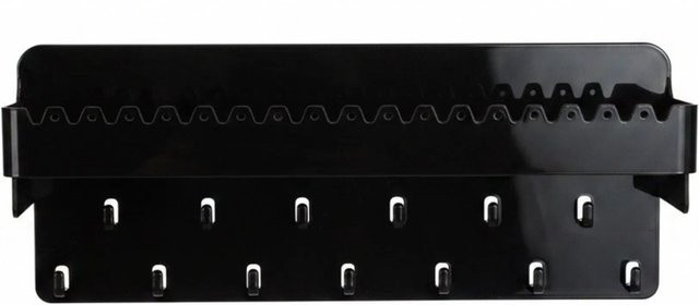 Relaxdays Schmuckhalter für die Wand aus Kunststoff in Schwarz, B: 12 cm, H: 30 cm, T: 8 cm - Bild 1