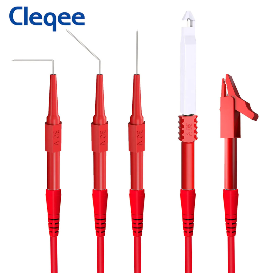 Cleqee P1920B 30-teiliges Multimeter-Messleitungen-Set mit 4-mm-Bananensteckern, Krokodilklemmen und Drahtpiercing-Sonden für Kfz-Werkzeuge - Bild 2