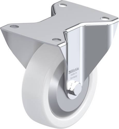 Blickle Bockrolle BK-SPO 125K-3-FA in Weiß mit 125 mm Rad-Durchmesser und 350 kg Tragfähigkeit - Bild 1