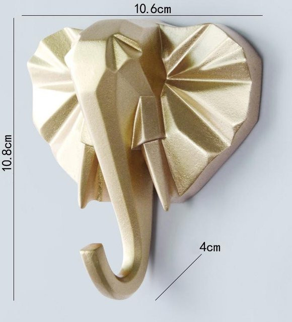 Yiran Furniture Nordischer Hirsch Wandbehang Kleiderhaken in Gold als dekorativer Schlüsselaufhänger und Wandornament - Bild 1