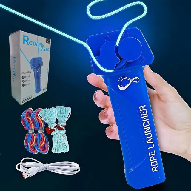 Binchi Elektrischer Seilwerfer, Outdoor, Leuchtend, Blau - Bild 1